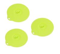 Zerodeko 3pièces Couvercle Silicone Vert Réutilisable Anti-éclaboussures Pour Bols Et Contenants Maintien Fraîcheur Des Aliments Compatible Avec - Et Lave-vaisselle