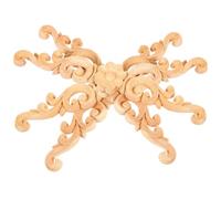 Zerodeko 4 Pièces Applique en Bois Sculpté Européen Non Peint pour Décoration Murale et Porte, Style Créatif et Raffiné, Matériau Bois Sûr sans Bavures, Idée Cadeau pour Maison