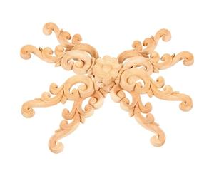 Zerodeko 4 Pièces Applique en Bois Sculpté Européen Non Peint pour Décoration Murale et Porte, Style Créatif et Raffiné, Matériau Bois Sûr sans Bavures, Idée Cadeau pour Maison