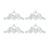 Zerodeko 4 Pièces Appliques Sculptées en PVC pour Angle Mural, Décor Tv, | Blanc, Finition Non Peinte, Usage Mural Domestique et Panneau Tv, Détails Sculptés, Pose Facile