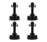 Zerodeko 4 Pièces Niveleurs de Table Pieds de Nivellement pour Meubles Réglables, Acier au Carbone et Nylon, Noir, Équilibrage et Anti-Usure, pour Support de Plantes et Étagère, la Cuisine