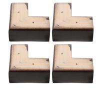 Zerodeko 4 Pièces Pied de Meuble Style Scandinave Naturel en Bois Massif Marron de L Résistance à L'humidité, Structure à Tenon et Mortaise pour Canapé et Lit