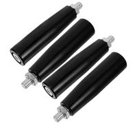 Zerodeko 4 Pièces Poignée Tournante Poignée Rotative en Bakélite et Fer Noire, Réglage de Haute Précision, Anti-desserrage, pour Cric de Remorque et Équipement Mécanique