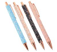 Zerodeko 4 Pièces Stylo à Pression, à Bille Publicitaire en Métal | PU, Design Ergonomique et Recharge Remplaçable, Prise Confortable, pour Signature de Mariage et Prise de Notes