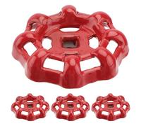 Zerodeko 4 Pièces Volant de Vanne en Fer Rouge pour Remplacement Fiable, Poignée de Robinet Extérieure Haute Performance, pour Valve D'arrêt Industrielle