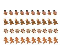 Zerodeko 40 Pièces Breloques de Noël en Résine, Décoration DIY pour | Style Cartoon Festif, Couleurs Vives et Surface Lisse, pour Ateliers Créatifs, Scrapbooking et Présents Style Aléatoire