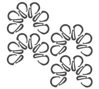 Zerodeko 40 Pièces Crochets en Plastique de S Noirs pour Fixation de Filet de Chargement, Structure Élastique Épaissie et Bords Lisses sans Bavures pour Rangement Stable Coffre