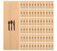 Zerodeko 400 sachets à couverts, pochettes en papier kraft pour ustensiles | Pochettes jetables pour couverts, pochettes pour baguettes et couverts, pour ustensiles de cuisine pour dîner de
