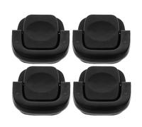 Zerodeko 4pcs Poignées Pliables en Pp pour Couvercle de Casserole Universelles, Poignée Robuste Anti-brûlure, Accessoires Compacts pour Ustensiles Cuisine Noirs