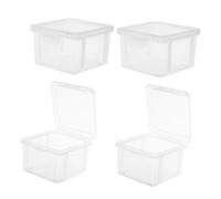 Zerodeko 4pièces Boîte à Pain Hermétique de Rangement Boîte de Conservation Plastique Transparente Coffret à Pain Réutilisable pour Plan de Travail