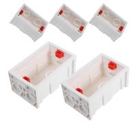 Zerodeko 5 Pièces Boîte Encastrement Électrique Étanche Boîtier Mural Encastré avec Joint Étanche pour Câblage Accès Facile pour Cuisine et Salle de Bain