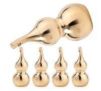 Zerodeko 5 Pièces Pendentifs Gourde Breloques Porte-clés Soi-même en Laiton Moyen Creux Multifonctions Couleur Bronze Solide, Légers pour Artisanat, Décoration Feng Shui et Créations Diy