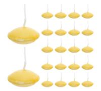 Zerodeko 50 bougies flottantes, disque de cire de 1 à 1,5 cm de diamètre | Bougies lumineuses pour centre de table, vases cylindriques, mariages, fêtes, Noël, jaune, sans fumée, sans coulure