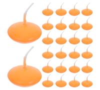 Zerodeko 50 bougies flottantes, disque de cire de 1 à 1,5 cm de diamètre | Lumières de piscine pour centre de table, vases cylindriques, mariage, fête, Noël, orange, sans fumée, sans coulure