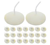 Zerodeko 50 bougies flottantes, disque de cire de 1 à 1,5 cm de diamètre | Lumières de piscine pour centres de table, vases cylindriques, mariages, fêtes, Noël, blanc, sans fumée, sans coulure