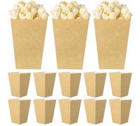 Zerodeko 50 Pièces Boîte en Papier Kraft pour Popcorn Carré Style Cinéma, Taille 1, pour Décoration de Fête ou Shower Bonbons et Friandises