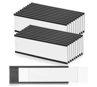 Zerodeko 50 Pièces Porte-étiquettes Magnétique Insert Papier, Design Magnétique en Caoutchouc, Visibilité Claire pour Organisation D'étagère D'entrepôt