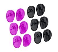 Zerodeko 6 paires Cache-oreilles Silicone Protection Auditive Flexible pour Coloration et Teinture des Cheveux Léger et Réutilisable Ajustable Taille Unique Lot et Noir