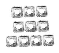Zerodeko 60pièces Couvre-brûleur Aluminium Chaleur Pour Cuisinière à Protège-oven Aluminium Tapis De Nettoyage Anti-huile Carré