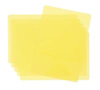 Zerodeko 6pcs Porte-étiquettes en Plastique Jaune Surface Effaçable Double Face en Pvc, Étiquettes Amovibles pour Étagères de Supermarché, Supportant Notes Manuscrites