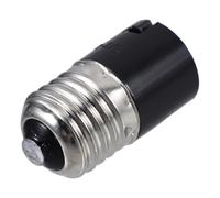 Zerodeko Adaptateur de Douille de Lampe Convertisseur de Culot D'ampoule E27 vers B22 en PC Noir, Installation Facile, Économie D'énergie pour Éclairage de Porte D'entrée et Décorations