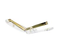 Zerodeko Agrafeuse Plastique Compacte Transparente Or pour Bureau et Étudiants Ressort Automatique, Légère et Pratique pour Usage ou Maison