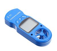 Zerodeko Anémomètre Numérique Portable avec Mesure D'humidité et Vitesse Vent en Plastique Bleu Mini Hygrothermographe Pratique pour Surveillance Environnementale