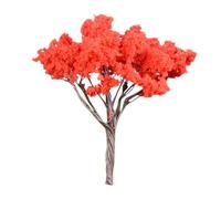Zerodeko Arbre Artificiel Miniature en Plastique pour Jardin Paysager Rouge
