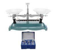 Zerodeko Balance De Laboratoire Matériel Pédagogique Plateau Vert Avec Poids Et Pince Usage En Laboratoire Chimique
