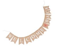 Zerodeko Bannière de Bienvenue en Toile de Jute Non Tissée, Décorations de Fête pour Usage Extérieur, Peut être Suspendue aux Fenêtres, pour Événements et Célébrations