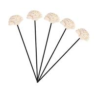 Zerodeko Bâtons Diffuseurs de Parfum en Rotin Noir Fleurs Artificielles, Pack de 5 Pièces, Faciles à Utiliser pour Décoration Intérieure et Salles de Conférence