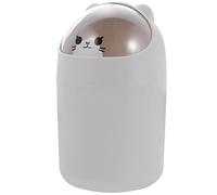 Zerodeko Bidon Plastique Comptoir Plastique Animal de Bureau Mignon avec Couvercle Petit Panier à Déchets Dessin Centre Commercial pour Chambre d'enfants Bureau Bidon Poubelle