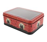 Zerodeko Boîte à Friandises D'halloween Rouge en Fer Rectangulaire, Rangement Pratique et Multifonctionnel, Décoration Vintage Élégante pour Organisation et Stockage