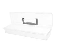 Zerodeko Boîte à Outils en PP en Plastique Noir Transparente avec Poignée, Petite Boîte de Rangement Multifonction pour Réparation à Domicile et Fournitures de Bureau
