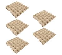 Zerodeko Boîte à Œufs en Pâte à Papier Naturel pour 30 Œufs 5×6 Compartiments Réutilisable et Résistant aux Chocs Organise et Protège Réfrigérateur