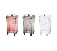 Zerodeko Boîte de Rangement Carrée Surface Lisse Facile à Nettoyer en Plastique Blanc pour Cotons Démaquillants pour Chambre ou Salle de Bain