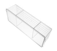 Zerodeko Boîte de Rangement Plastique en Pet Transparent à 3 Compartiments, Grand Volume pour Organiser Bureau et Salle de Bain Design Simple et Forme Élégante