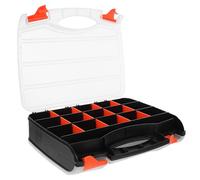 Zerodeko Boîte de Rangement pour Pièces Détachées Double Face en Plastique | Séparateurs Amovibles, Format Portable Léger, pour Vis, Écrous et Boulons, Usage Maison ou Déplacement