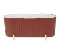 Zerodeko Boîte Rangement Cosmétique Plastique pour Cotons Organiseur Stylish Bureau Salle de Bains Multifonctionnel et Facile à Nettoyer Couleur Mauve