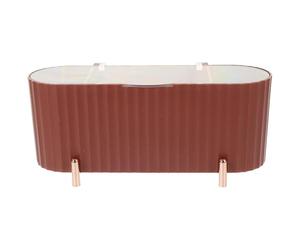 Zerodeko Boîte Rangement Cosmétique Plastique pour Cotons Organiseur Stylish Bureau Salle de Bains Multifonctionnel et Facile à Nettoyer Couleur Mauve