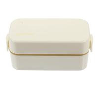 Zerodeko Boîte Repas Bento à Deux Niveaux 850ml en Pp, Blanche | Étanche, Limite L’évaporation D’humidité, Fermeture Soignée, Transport Facile, pour Camping et Extérieur