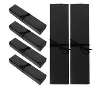 Zerodeko Boîtes de chocolat vides Boîte à truffes et macarons avec 6 compartiments Coffret cadeau pour chocolats fêtes et rangement 9.45X2.17X1.38 in 6 pièces pour stockage d’objets noir