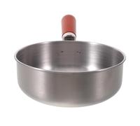 Zerodeko Bol en Acier Inoxydable avec Manche en Bois 600ml Résistant la Chaleur pour Pique-niques en Plein Air et Usage Quotidien, Design Moderne et Robuste