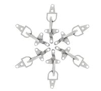 Zerodeko Boucles de Ceinture Fermoirs Sécurisés à Fermeture à Bascule Lot de 6 Paires en Alliage de Zinc Argenté pour Manteaux et Châles pour Couture et Bricolage
