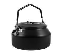Zerodeko Bouilloire de Camping Portable 1 L en Acier Inoxydable Noir | Compatibilité Stable, Chauffage, Cuisine Extérieure et Rassemblements, Format Voyage Compact