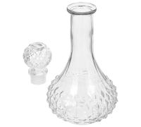 Zerodeko Bouteille de Whisky Décorative 500ml en Verre Transparent Goût Dense, Design Artistique Simple et Élégante pour Hôtels et Banquets
