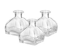 Zerodeko Bouteilles Diffuseurs en Verre pour Huile Essentielle 150ml Lot de 3 sans Feu, Bocaux Décoratifs Rechargeables pour Usage Quotidien et