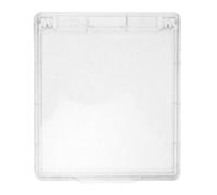 Zerodeko Cache-prise étanche pour 2 prises, fixation murale en plastique | Cache-interrupteur de chauffage autocollant pour salle de bain, protection universelle en plastique transparent contre