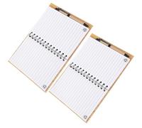 Zerodeko Carnet à Spirale en Bambou, Lot de Set, Papier, pour Étudiants | Texture, Haute , Finition Soignée, Simple, pour Écriture Quotidienne et Idées
