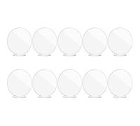 Zerodeko Cartes de Table Vierges Rondes en Acrylique Transparent 10 Pièces, Marque-place Réutilisable Support Facile à Poser pour Mariage et Fête
